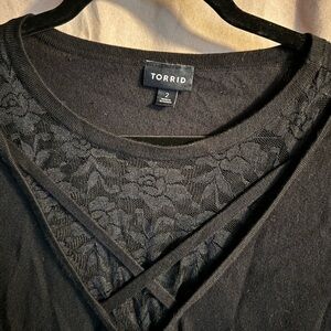 Torrid Blouse in Black Lace